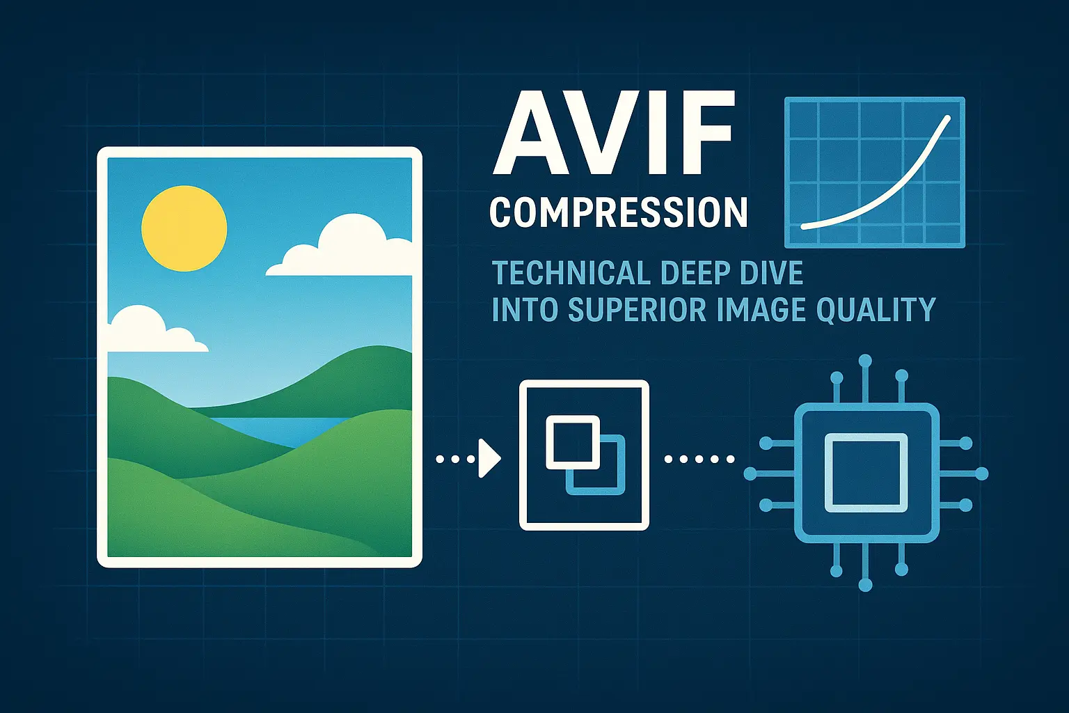 AVIF compression visualization showing file size comparison